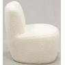 Polyester and wood armchair Mouton