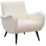 Polyester and wood design armchair Mouton