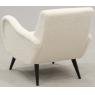 Polyester and wood design armchair Mouton