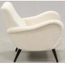Polyester and wood design armchair Mouton