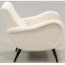 Polyester and wood design armchair Mouton