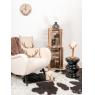 Polyester and wood design armchair Mouton