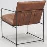 Leather and metal armchair