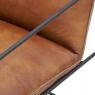 Leather and metal armchair