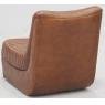 Fauteuil bas en cuir de buffle