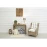 Grey pulut rattan console table