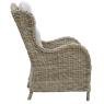 Fauteuil en poelet gris