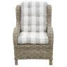 Fauteuil en poelet gris