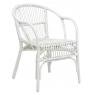 White rattan armchair