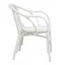 White rattan armchair