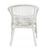 White rattan armchair