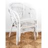 White rattan armchair