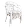Fauteuil en rotin laqué blanc