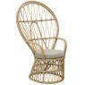 Patinated rattan armchair