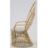 Patinated rattan armchair