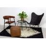 Black leather Butterfly armchair