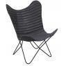 Black leather Butterfly armchair