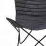 Black leather Butterfly armchair