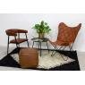 Brown leather Butterfly armchair