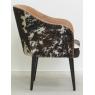 Leather and cow skin armchair