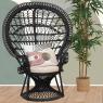 Black rattan Emmanuelle armchair