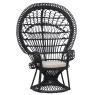 Black rattan Emmanuelle armchair