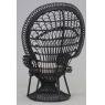 Black rattan Emmanuelle armchair