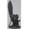 Black rattan Emmanuelle armchair