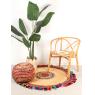 Natural rattan armchair 