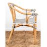 Natural rattan armchair