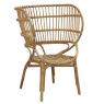 Armchair in natural rattan