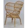 Armchair in natural rattan