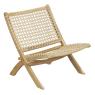 Folding teak armchair 