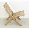 Folding teak armchair 