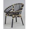 Black rattan chair