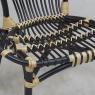 Black rattan chair