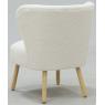 Armchair in white terry fabric