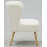 Armchair in white terry fabric