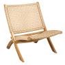 Foldable armchair in teak wood