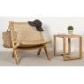 Foldable armchair in teak wood