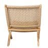 Foldable armchair in teak wood