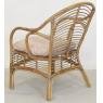 Armchair in coffee brown rattan