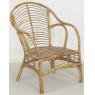 Armchair in coffee brown rattan