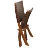 Fauteuil pliant en teck et cuir