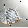 Fauteuil rond en rotin synthétique blanc et gris