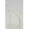 White metal armchair