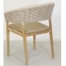 Armchair in natural teak wood