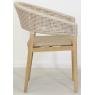 Armchair in natural teak wood