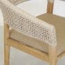 Armchair in natural teak wood