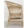 Armchair in teak and rattan